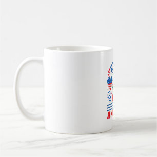 Patriotischer Beagle Hund für den 4. Juli Kaffeetasse