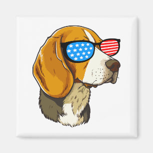 Patriotischer Beagle Magnet