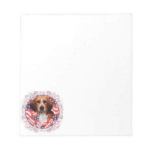Patriotischer Beagle Notizblock