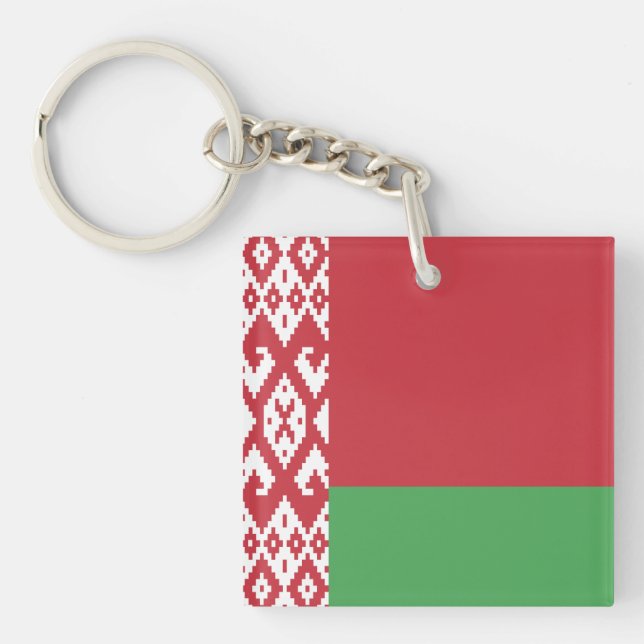 Patriotischer belarussischer Schlüsselanhänger (Vorderseite)