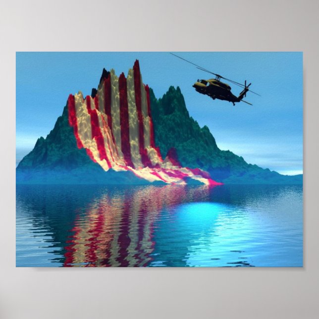 Patriotischer Berg Poster (Vorne)