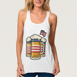 Patriotischer Bierkrug Vintage-Vektordesign_1 Tank Top