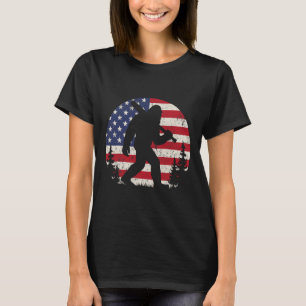 Patriotischer Bigfoot-Baseball-Amerikanischer-Usa- T-Shirt