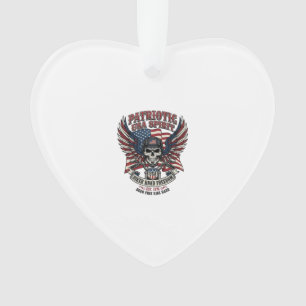 Patriotischer Biker-Totenkopf-Biker-Straßenfreihei Ornament