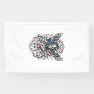 Patriotischer Bison Adler Wappen Tier Hybrid Patri Banner