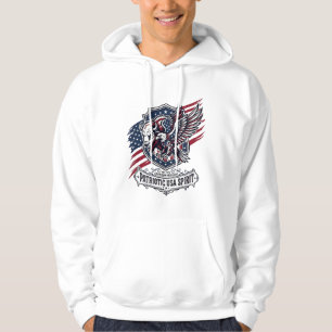 Patriotischer Bison Adler Wappen Tier Hybrid Patri Hoodie