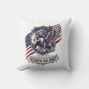 Patriotischer Bison Adler Wappen Tier Hybrid Patri Kissen