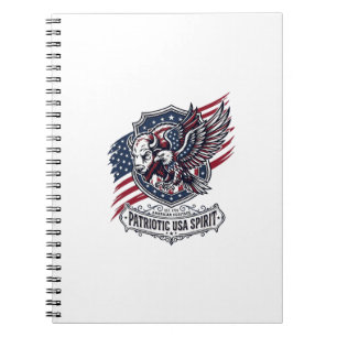 Patriotischer Bison Adler Wappen Tier Hybrid Patri Notizblock