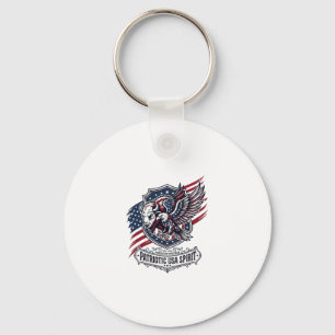 Patriotischer Bison Adler Wappen Tier Hybrid Patri Schlüsselanhänger