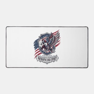 Patriotischer Bison Adler Wappen Tier Hybrid Patri Schreibtischunterlage