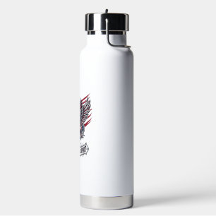 Patriotischer Bison Adler Wappen Tier Hybrid Patri Trinkflasche