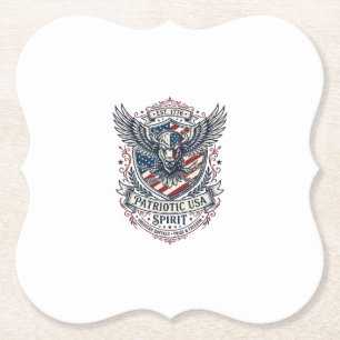 Patriotischer Bison Adler Wappen Tier-Hybrid Patri Untersetzer