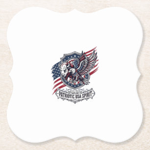 Patriotischer Bison Adler Wappen Tier Hybrid Patri Untersetzer