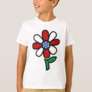 Patriotischer Blumen-T - Shirt