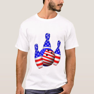 Patriotischer Bowlings-Ball T-Shirt
