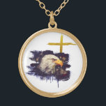 *~* Patriotischer Christlicher Adler Cross Veteran Vergoldete Kette<br><div class="desc">JEWELRY WITH INTENTION (R) - Energetisch Enhanced Jewelry ((((((((((((() kopieren und einfügen diesen Link für meine US-Patriot-Sammlung https://bit.ly/3QsVQy0 )))))))))))))))))) Veteran Military Fire Fighter First Responders Police Round Patriotic Patriot GOLD PLATED ROUND ROUND NECKLACE Halskette rund und gelb goldplattiert. Dieses Bild ist ein abstraktes Bild des AMERICAN EAGLE. Hinter ihm steht...</div>