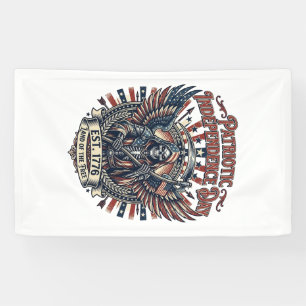 Patriotischer Chrome-Reaper-Dunkler-Patriot-Skelet Banner