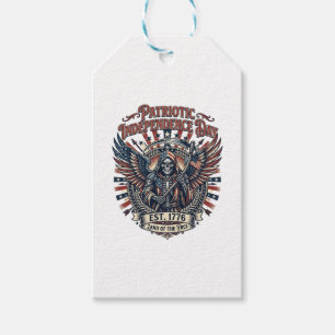 Patriotischer Chrome-Reaper-Dunkler-Patriot-Skelet Geschenkanhänger