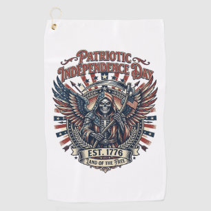 Patriotischer Chrome-Reaper-Dunkler-Patriot-Skelet Golfhandtuch