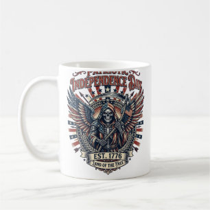 Patriotischer Chrome-Reaper Dunkler Patriot Skelet Kaffeetasse