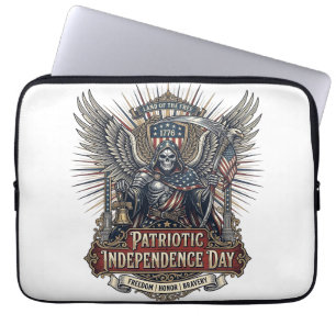 Patriotischer Chrome-Reaper-Dunkler-Patriot-Skelet Laptopschutzhülle