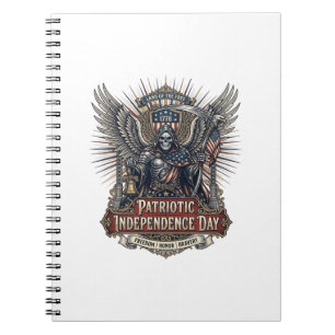 Patriotischer Chrome-Reaper-Dunkler-Patriot-Skelet Notizblock