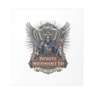 Patriotischer Chrome-Reaper-Dunkler-Patriot-Skelet Notizblock