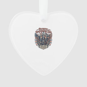 Patriotischer Chrome-Reaper-Dunkler-Patriot-Skelet Ornament