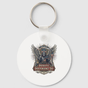 Patriotischer Chrome-Reaper-Dunkler-Patriot-Skelet Schlüsselanhänger
