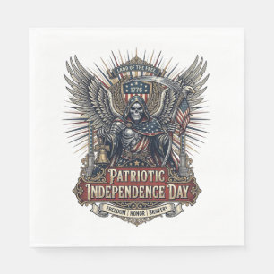 Patriotischer Chrome-Reaper-Dunkler-Patriot-Skelet Serviette