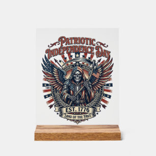 Patriotischer Chrome-Sensenmann Dunkler Patriot Sk Acrylschild