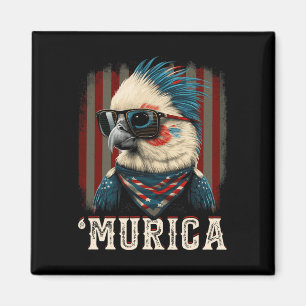 Patriotischer Cockatiel-Vogel 4. Juli Amerikanisch Magnet