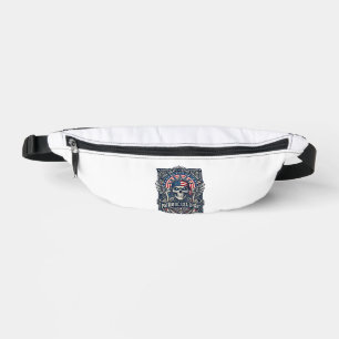 Patriotischer Cyber-Liberty-Totenkopf-Cyberpunk-Zu Bauchtasche