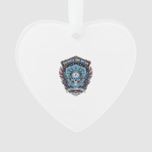 Patriotischer Cyber-Liberty-Totenkopf-Cyberpunk-Zu Ornament
