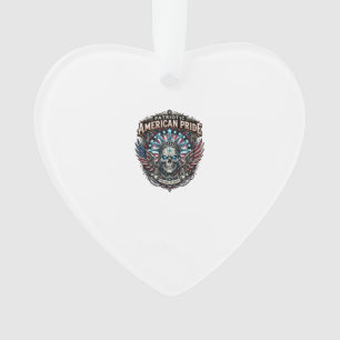 Patriotischer Cyber-Liberty-Totenkopf-Cyberpunk-Zu Ornament