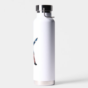 Patriotischer Dabbing-Charakter Vintage-Vektordesi Trinkflasche