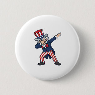 Patriotischer Dabbing Gentleman Vintage Vektor Des Button