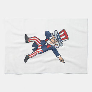 Patriotischer Dabbing Gentleman Vintage Vektor Des Geschirrtuch