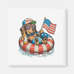 Patriotischer Dachshund 250-Jahres-Jubiläum 4. Jul Magnet