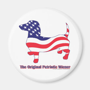 Patriotischer Dachshund - Doxie Magnet