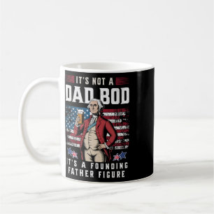 Patriotischer Dad-Body-Vater Figur 4. Juli Lustig Kaffeetasse