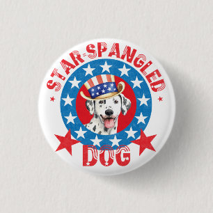 Patriotischer Dalmatiner Button