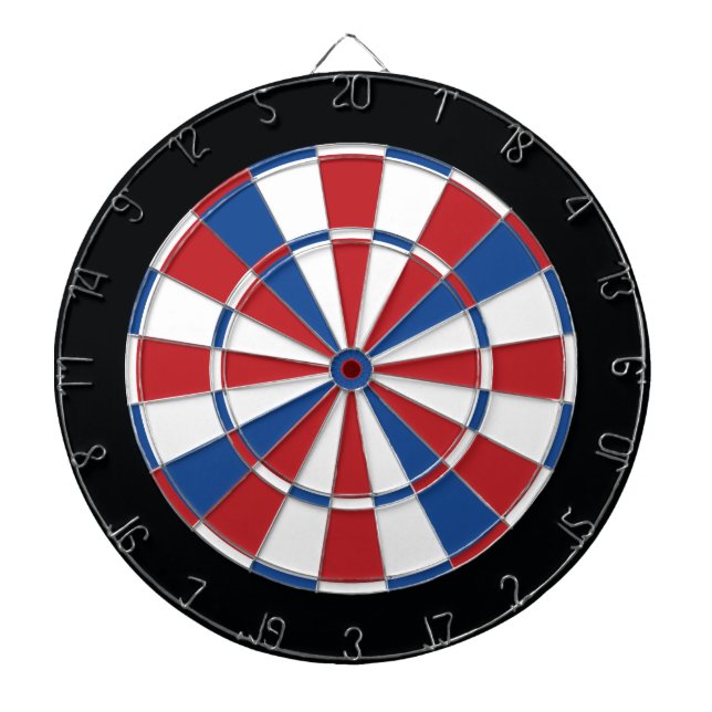 Patriotischer Dartboard - Rot, Weiß u. Blau Dartscheibe (vorne)