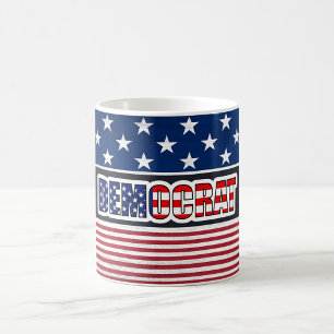 Patriotischer Demokraten-Becher Stars & Stripes  Kaffeetasse