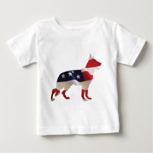 Patriotischer Deutscher Schäferhund Baby T-shirt