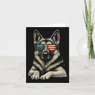Patriotischer Deutscher Schäferhund Dog Usa Flag S Karte