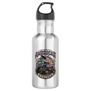 Patriotischer Diesel-Biest-Freiheits-Monster-Truck Edelstahlflasche