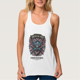 Patriotischer digitaler Flaggenhüter Cyberpunk Zuk Tank Top