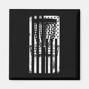 Patriotischer Disc-Golf-Amerikanische Flagge Distr Magnet