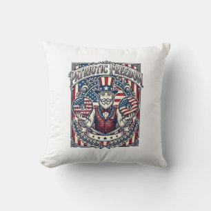 Patriotischer Donut-Liebhaber Vektorgrafik T-Shirt Kissen